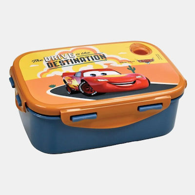 Gim Cars on the Road Plastik Kinder Lebensmittelbehälter Disney Autos Orange