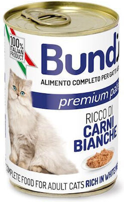 Bundy Adult Wet Food for Adult Cats In Can with Poultry 1pc 400gr