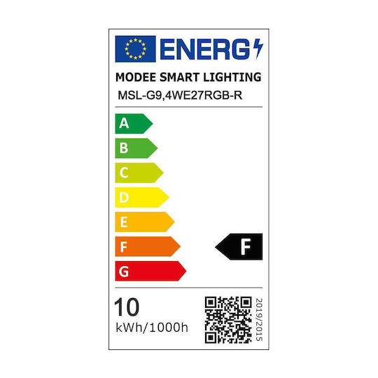 Modee Lighting Smart Λάμπα LED 9.4W για Ντουί E27 και Σχήμα A60 RGBW 806lm