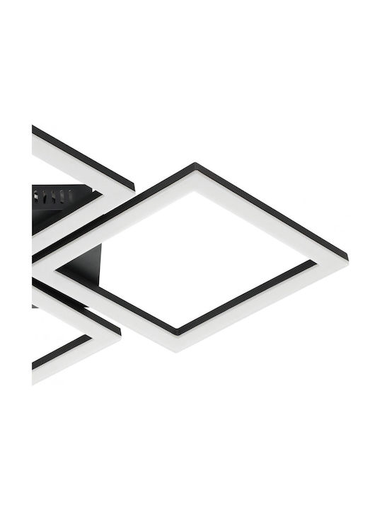 Eglo Paranday-Z Smart Ceiling Mount Light 47cm Black with Integrated LED and Remote Control