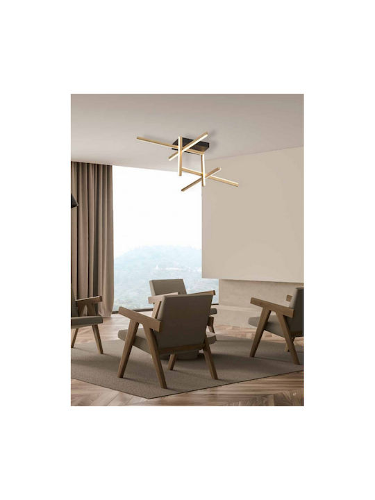 Zambelis Lights Deckenleuchte 96cm Gold mit Integrierter LED