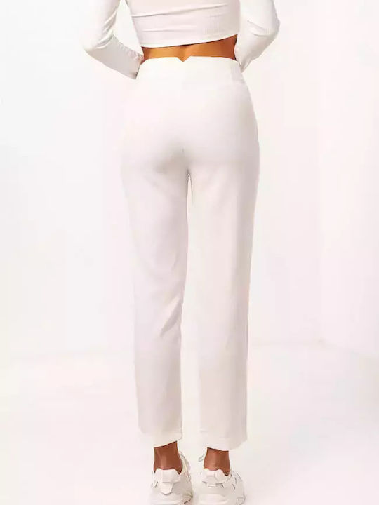 Luigi Women's Fabric Trousers White