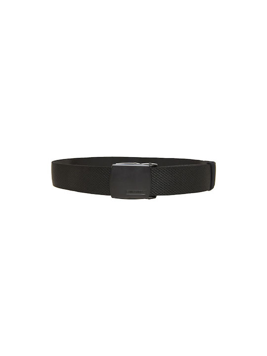 Funky Buddha Men's Fabric Webbing Belt Elastic Belt Black