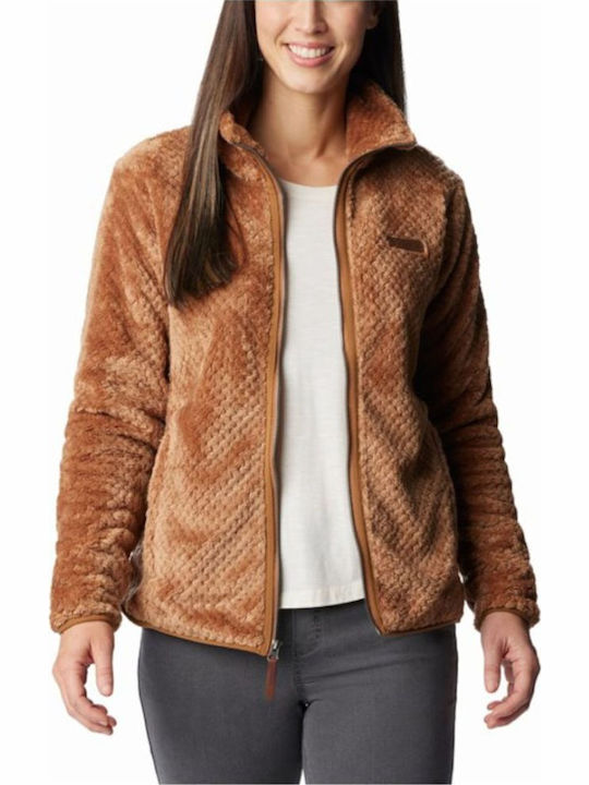 Damen Strickjacke mit Reissverschluss Braune