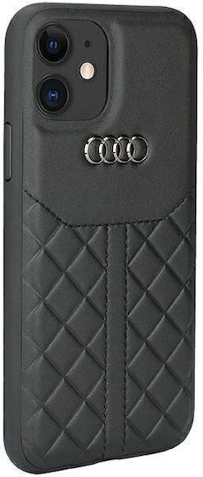 Audi Задна корица Кожа / Пластмаса Черен (iPhone 12 / 12 Pro)