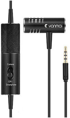 Andowl Q933S Πυκνωτικό Μικρόφωνο 3.5mm Πέτου, Clip On για Κινητό