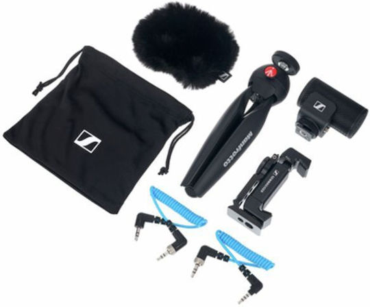 Sennheiser MKE-200 Condenser (Small Diaphragm) Microphone Shock Mounted for Camera Mobile Kit