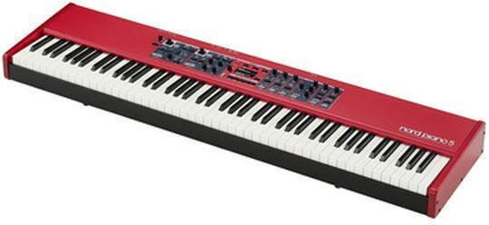 Nord Electric Stage Piano Clavia 5 with 88 Weighted Keys and Connection with Headphones and Computer Red