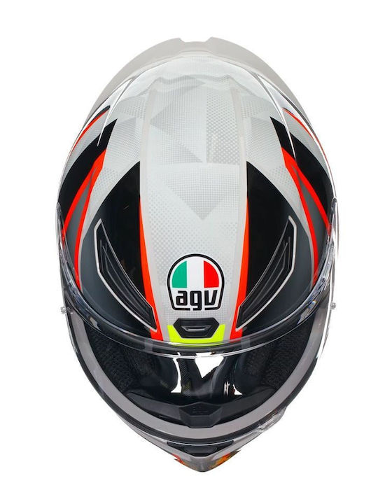 AGV K1 S Full Face Helmet ECE 22.06 1500gr Blipper Grey/Red 118394001030