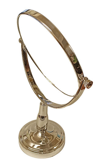 Tpster Makeup Mirror Tabletop 17.5x17.5cm Gold