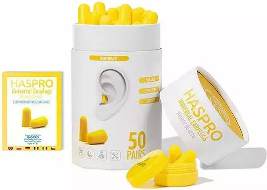 Haspro Multipack Universal Ωτοασπίδες σε Κίτρινο Χρώμα EPUF5050 50τμχ