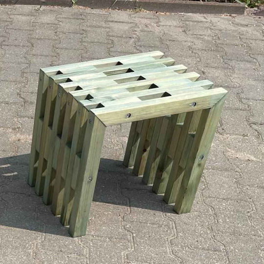 Ξύλινο Σκαμπό Εξωτερικού Χώρου Γκρι 45x34x45cm