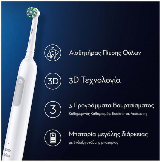 Oral-B Professional Clean 1 Electric Toothbrush with Pressure Sensor White