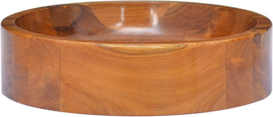 vidaXL Επικαθήμενος Νιπτήρας Πορσελάνης 40x40x10cm Καφέ