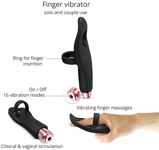 Love to Love Vibrator Finger Schwarz