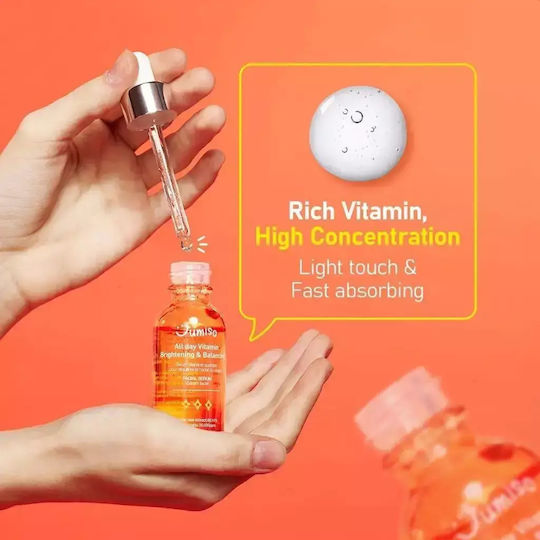 Jumiso All Day Vitamin Brightening & Balancing Facial Serum Face with Vitamin C & Niacinamide for Radiance 30ml