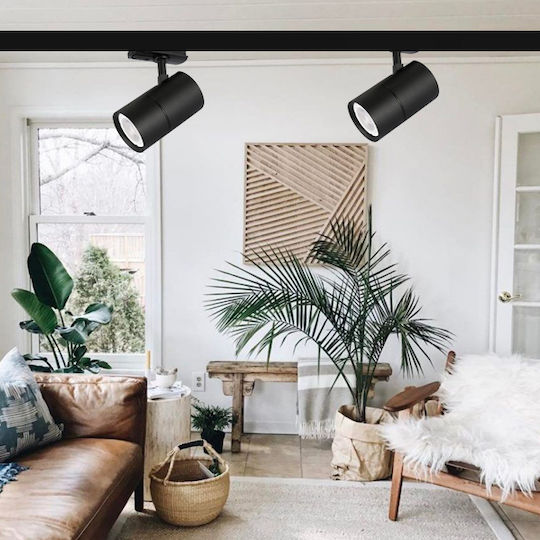 Eurolamp Single Spot with Socket GU10 in Black Color