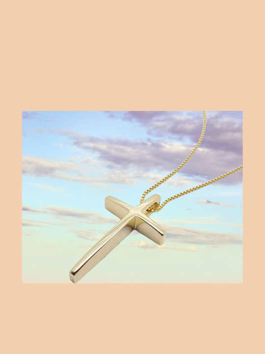 Mentzos Gold Cross 9K with Chain