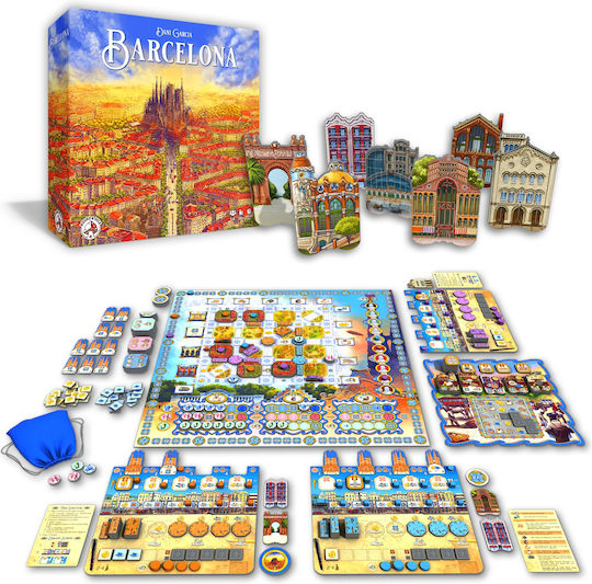 Board Game Barcelona for 1-4 Players 14+ Years Old (EN) Board & Dice
