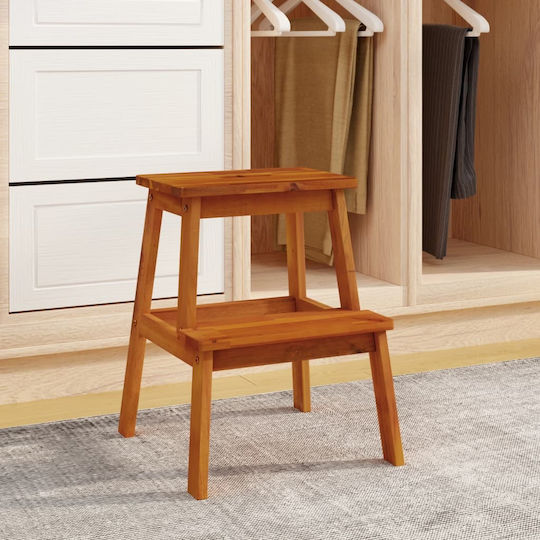 vidaXL Step Ladder Wooden 2 Steps 50cm