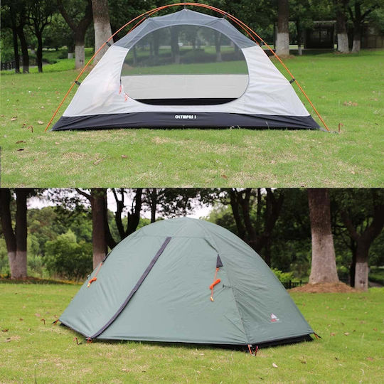 AlpinPro Olympus 1 Winter Camping Tent Igloo Mountaineering Khaki with Double Cloth for 1 Person Waterproof 5000mm 205x100x100cm