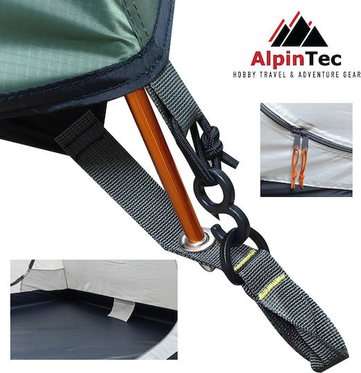 AlpinPro Olympus 2 Winter Camping Tent Igloo Khaki for 2 People Waterproof 5000mm 220x160x100cm
