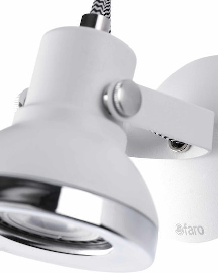 Faro Barcelona Ring Einzel Spot mit Fassung GU10 in Weiß Farbe