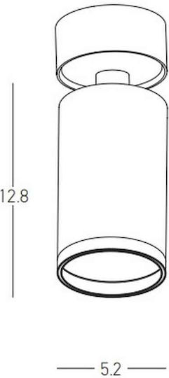 Zambelis Lights Einzel Spot mit Fassung GU10 in Schwarz Farbe
