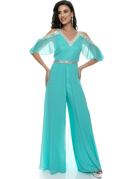 Brilliant Women's One-piece Suit Blue