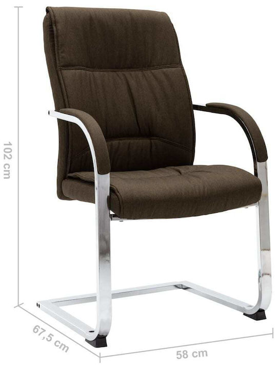 Stuhl «Überhang» mit Armlehnen in Braun Farbe 58x67.5x102cm 1Stück