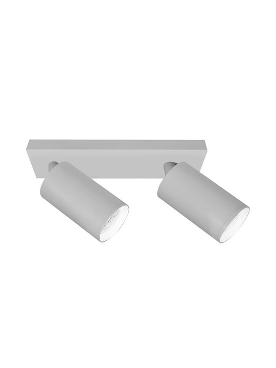Vivalux SP712-2L Διπλό Σποτ με Ντουί GU10 σε Λευκό Χρώμα