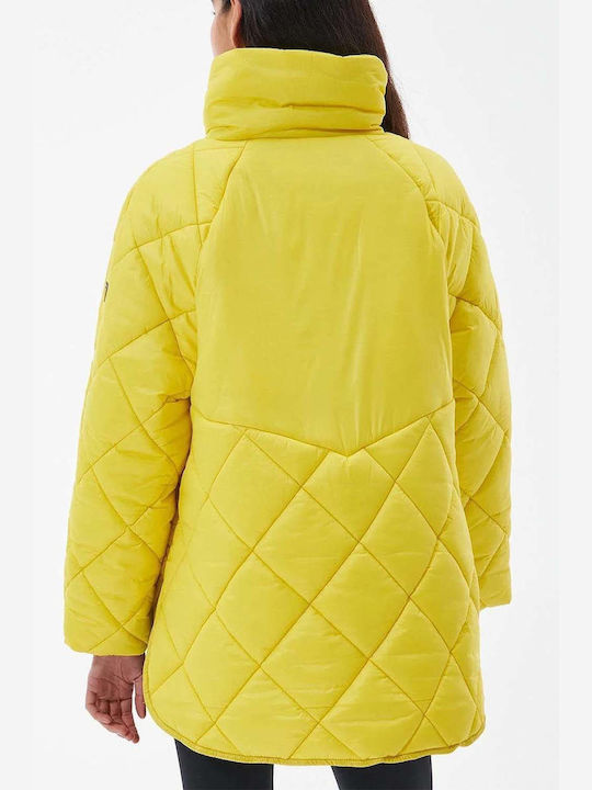 Barbour Women's Short Puffer Jacket for Winter Yellow