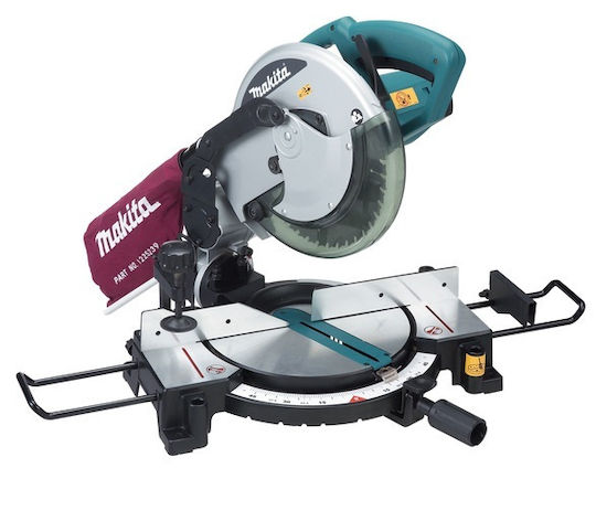 Makita Miter Saw Electric with Power 1500W, Cutting Disc Diameter 255mm & Cutting Speed 4200rpm