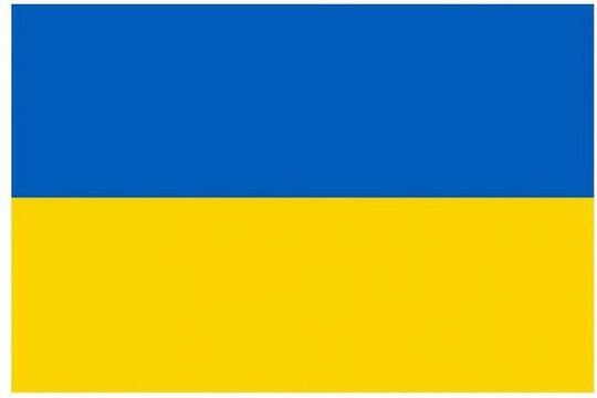 Flagge der Ukraine Polyester Perforiert 25x18cm