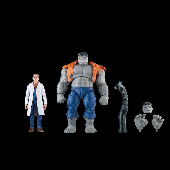 Action Figure Gray Hulk and Dr. Bruce Banner Marvel Legends Hulk for 4+ Years 15cm.