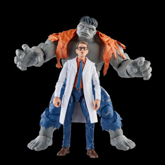 Action Figure Gray Hulk and Dr. Bruce Banner Marvel Legends Hulk for 4+ Years 15cm.
