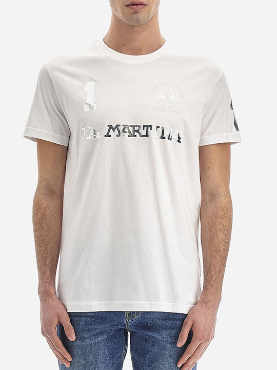 La Martina Ανδρικό T-shirt Κοντομάνικο Λευκό