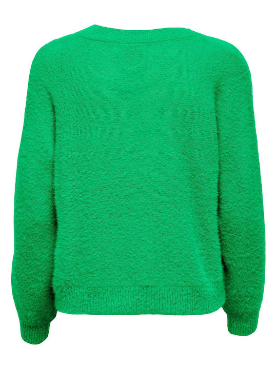 Women's Knitted Cardigan with Buttons Green