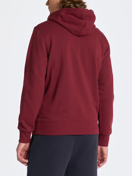 Sweatshirt with Hood Burgundy