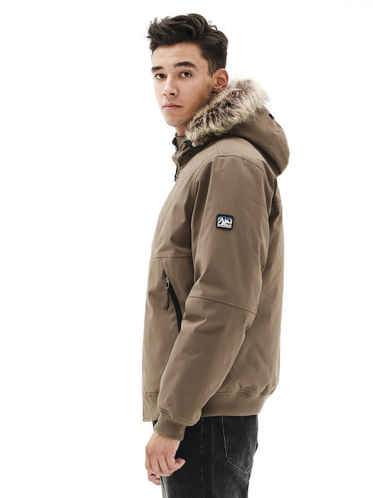 Winter Jacket Bomber Waterproof and Windproof CAMEL