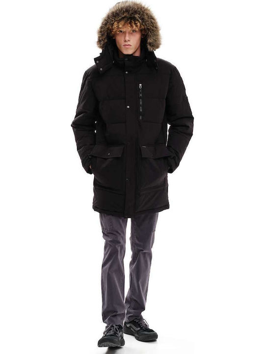 Winter Jacket Puffer Waterproof and Windproof Black