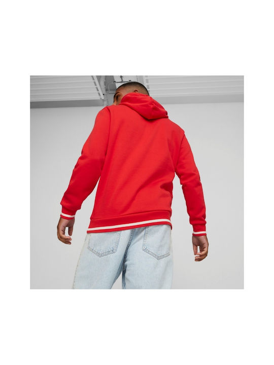 Puma Men's Sweatshirt with Hood Red