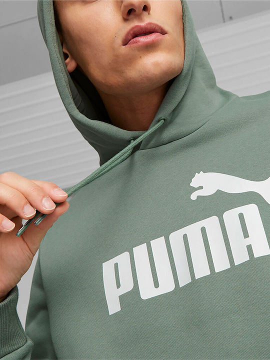 Big Logo Men's Sweatshirt with Khaki Hood