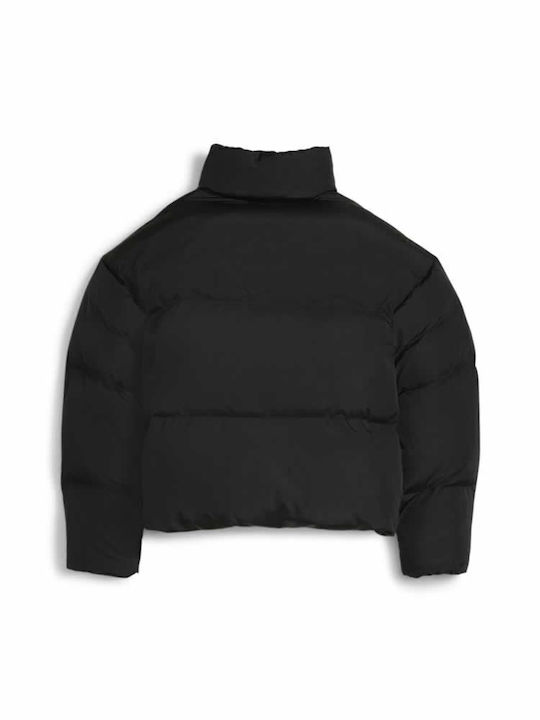 Classics Women's Crop Puffer Jacket for Winter Black