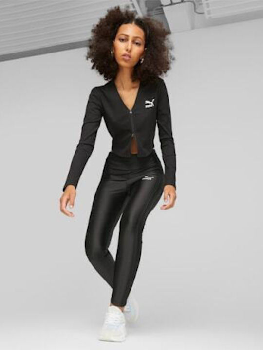 Puma Classics Bluză Sportivă pentru Femei Mânecă lungă Neagră