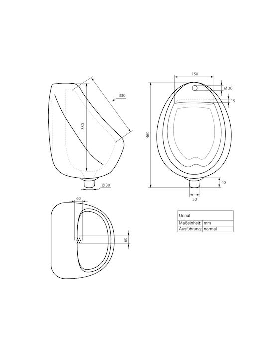 ML-Design Urinal White