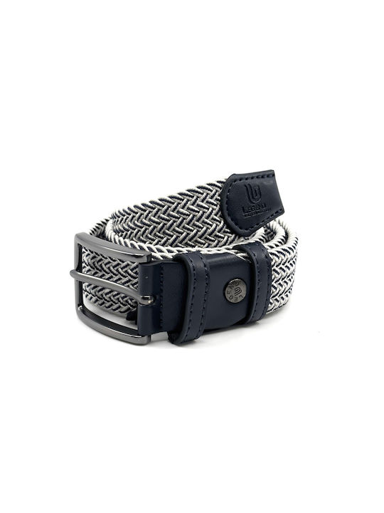 Legend Accessories Men's Knitted Elastic Belt Blue