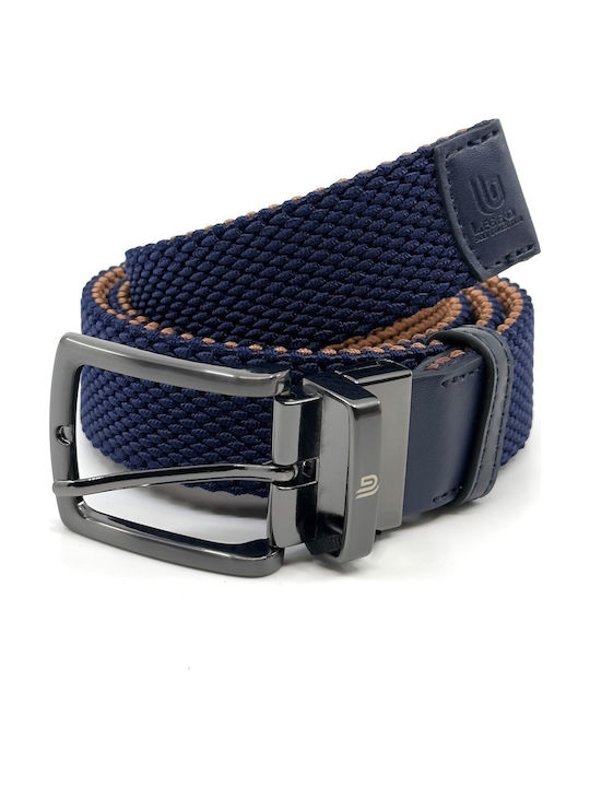 Elastic Men's Belt Leather Knitted Double Sided Multicolored