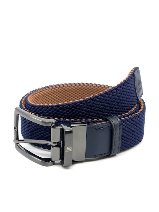 Elastic Men's Belt Leather Knitted Double Sided Multicolored
