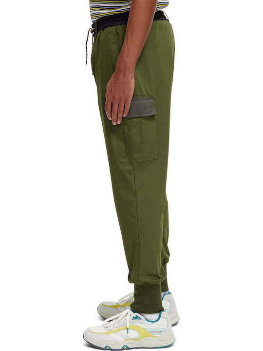Cargo Sweatpants with Elastic Green
